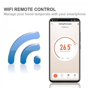 4,3” barevný dotykový Wifi termostat pro systém podlahového vytápění