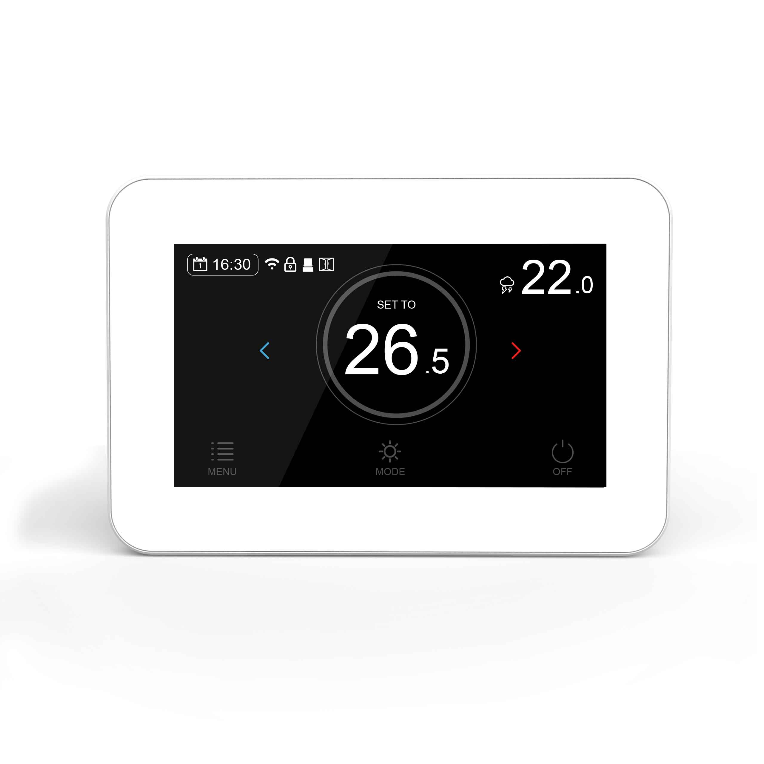 Digital Thermostat, Touch Screen Electric Programmable Heating Thermostat, Digital LCD Display Remote Control Thermostat Temperature Controller Featured Image