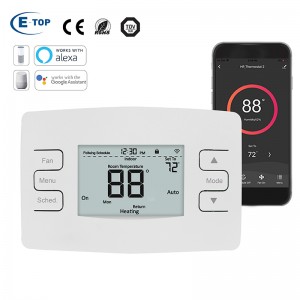 Termostato a pompa di calore da 24 V per uso domestico standard USA Tuya WiFi radiatore riscaldamento a pavimento programmabile