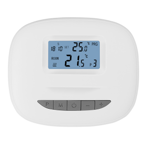 Weißer kabelgebundener Gaskessel-Heizungsthermostat, hochwertiger NTC-Sensor