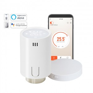 Energy Saving tuya Zigbee wireless radiator valve trv thermostat work with amazon alexa and google home