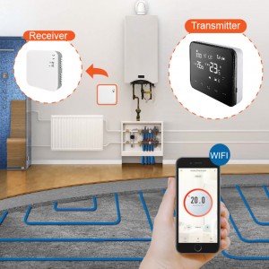 Termostato Wi-Fi de Aquecimento de Sala Atacado com Transmissor e Receptor