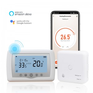 Thermostat sans fil programmable de Digital de pièce à la maison futée de Wifi pour la chaudière à gaz