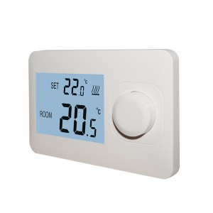 Wired boiler heating thermostat rotary dial button digital thermostat underfloor heating