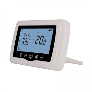 Thermostat d'ambiance numérique sans fil pour chaudière à gaz Thermostat de chauffage 10A blanc rétro-éclairage RF contrôle de chaudière