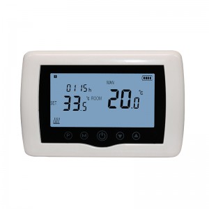 Bezprzewodowy cyfrowy termostat pokojowy do termostatu grzewczego kotła gazowego 10A białe podświetlenie sterowanie kotłem RF